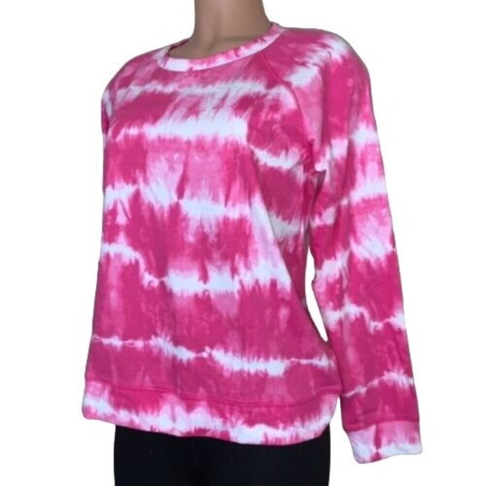 Michael Kors Tie Dye Pullover Top in Electric Pink - Picture 2 of 9
